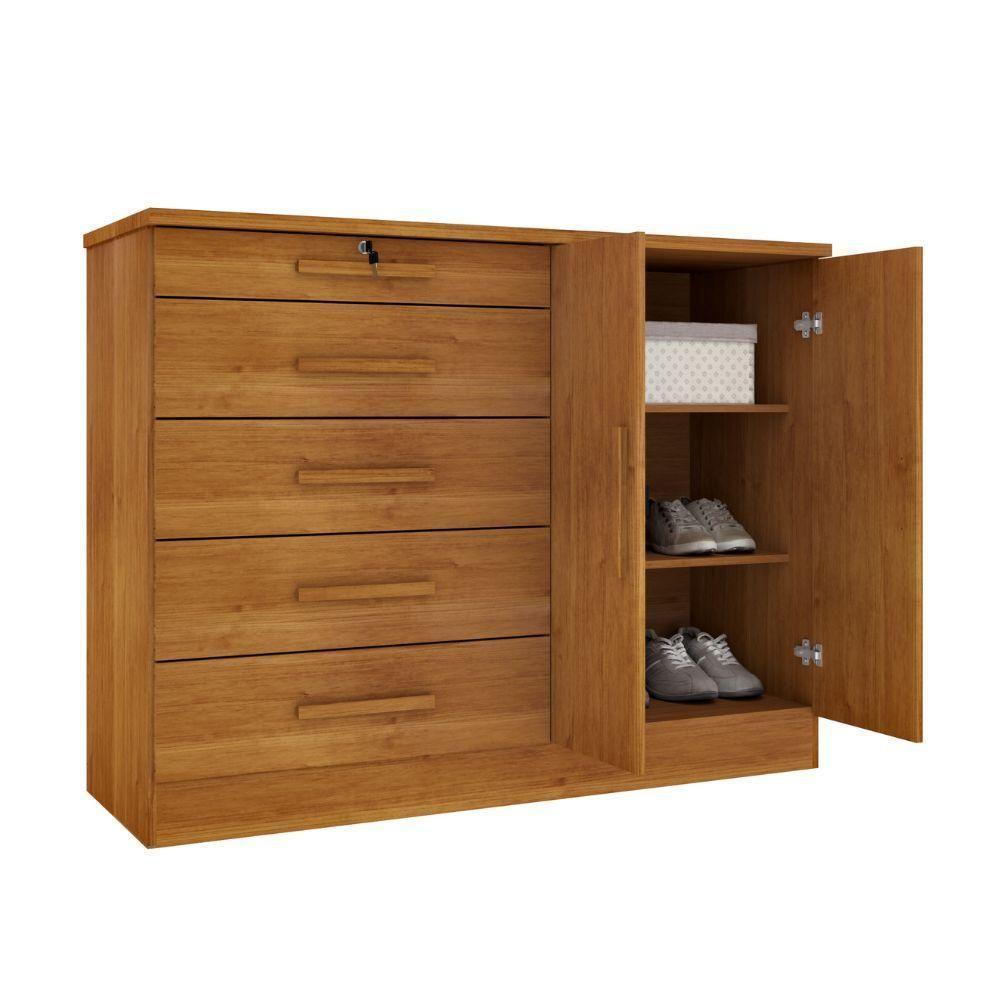 Cômoda Istambul 2 Portas 5 Gavetas Tcil Cinamono - 2