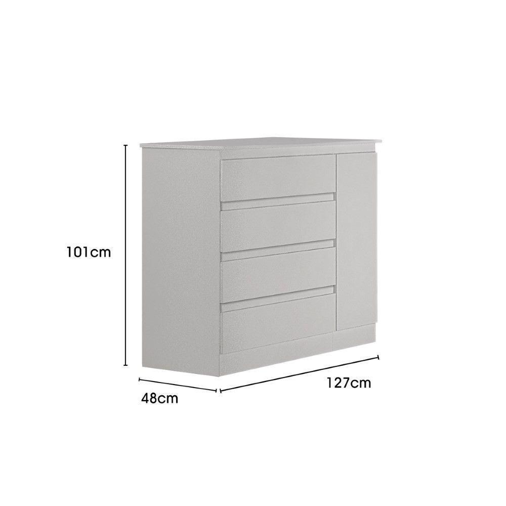 Cômoda 4 Gavetas e 1 Porta Valverde Móveis Canion - 3