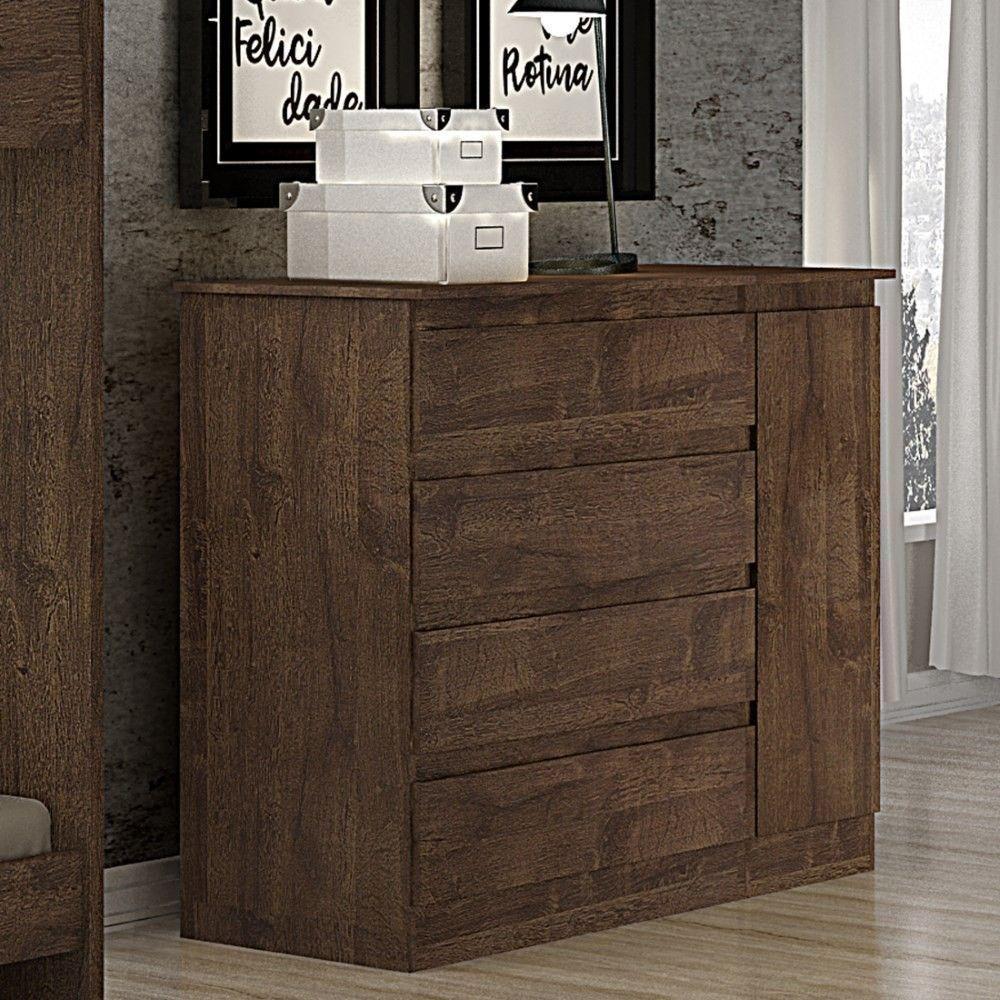 Cômoda 4 Gavetas e 1 Porta Valverde Móveis Canion - 5