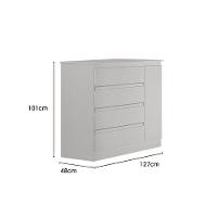 Cômoda 4 Gavetas e 1 Porta Valverde Móveis Canion - 3