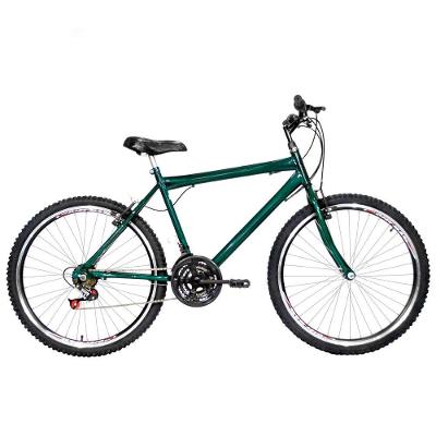 Bicicleta Masculina Aro 26 Mtb Aero 18 Marchas Cor Verde Escuro E Preta
