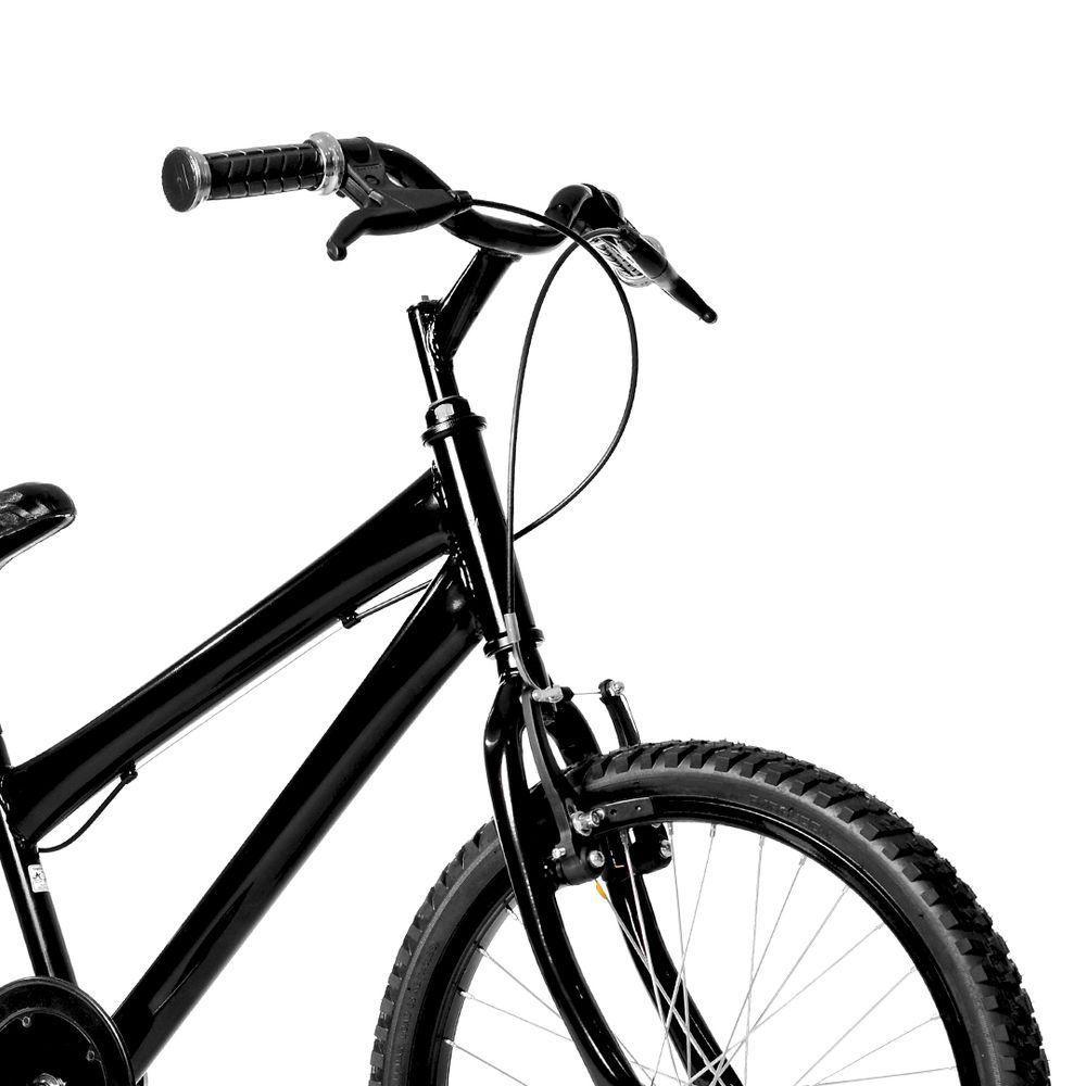 Bicicleta Infantil Masculina Aro 20+Kit Passeio Preta - 3