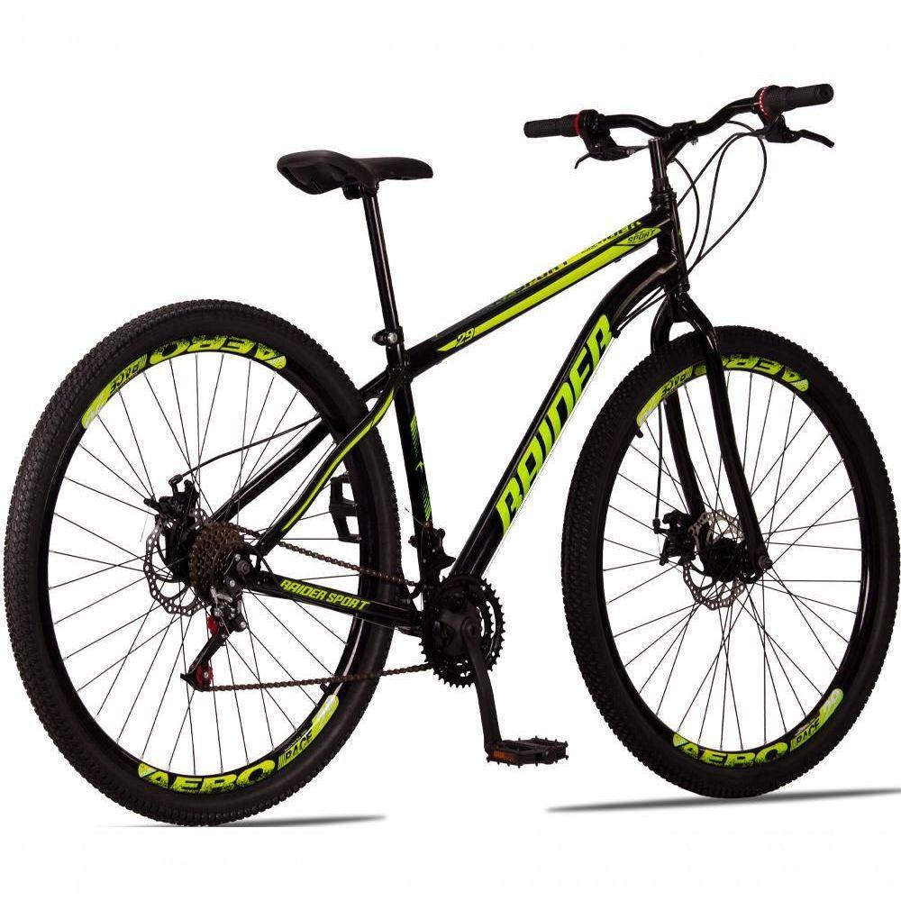 Bicicleta 29 Raider Sport Aço 21 Marchas Freio A Disco Preto+amarelo - 4