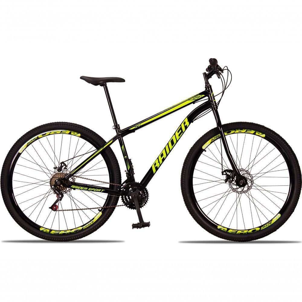 Bicicleta 29 Raider Sport Aço 21 Marchas Freio A Disco Preto+amarelo - 5
