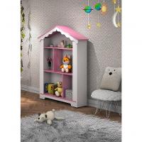 Estante Princesa Com Nichos E Prateleiras Branco/rosa - Vitamov - 1