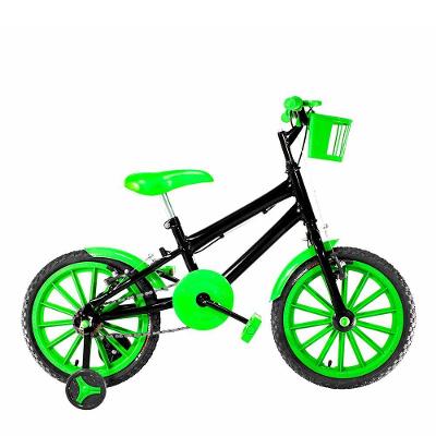 Bicicleta Infantil Masculina Aro 16 Nylon Cor Preta E Verde