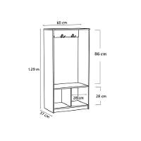Armário Roupeiro Infantil Com Cabideiro Virgínia 100% Mdf - 2