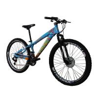 Bicicleta Freeride Aro 26 21 Velocidades Viking X Tuff25/30 Azul Laranja