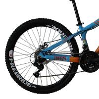Bicicleta Freeride Aro 26 21 Velocidades Viking X Tuff25/30 Azul Laranja - 6