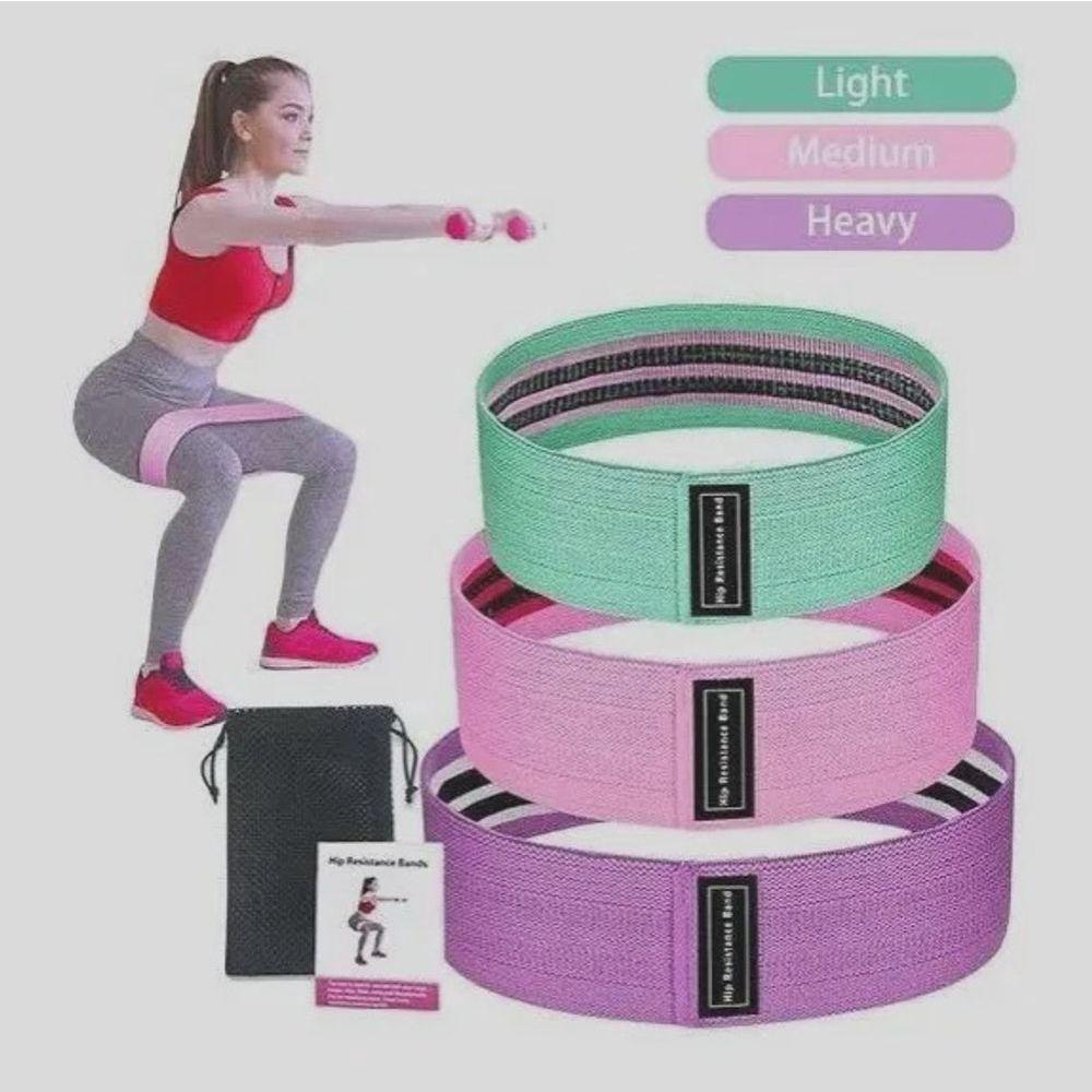Kit 3 Elástico Para Exercícios Thera Band Extensor 3 Níveis Kit 3 Elasticos Largos - 4