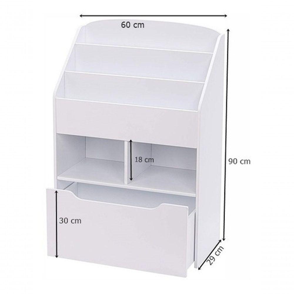 Organizador De Livros Com Baú Kiara 100% Mdf Infantil - 3