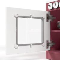 Armário Cozinha Infantil Lux Branco Rosa - 5