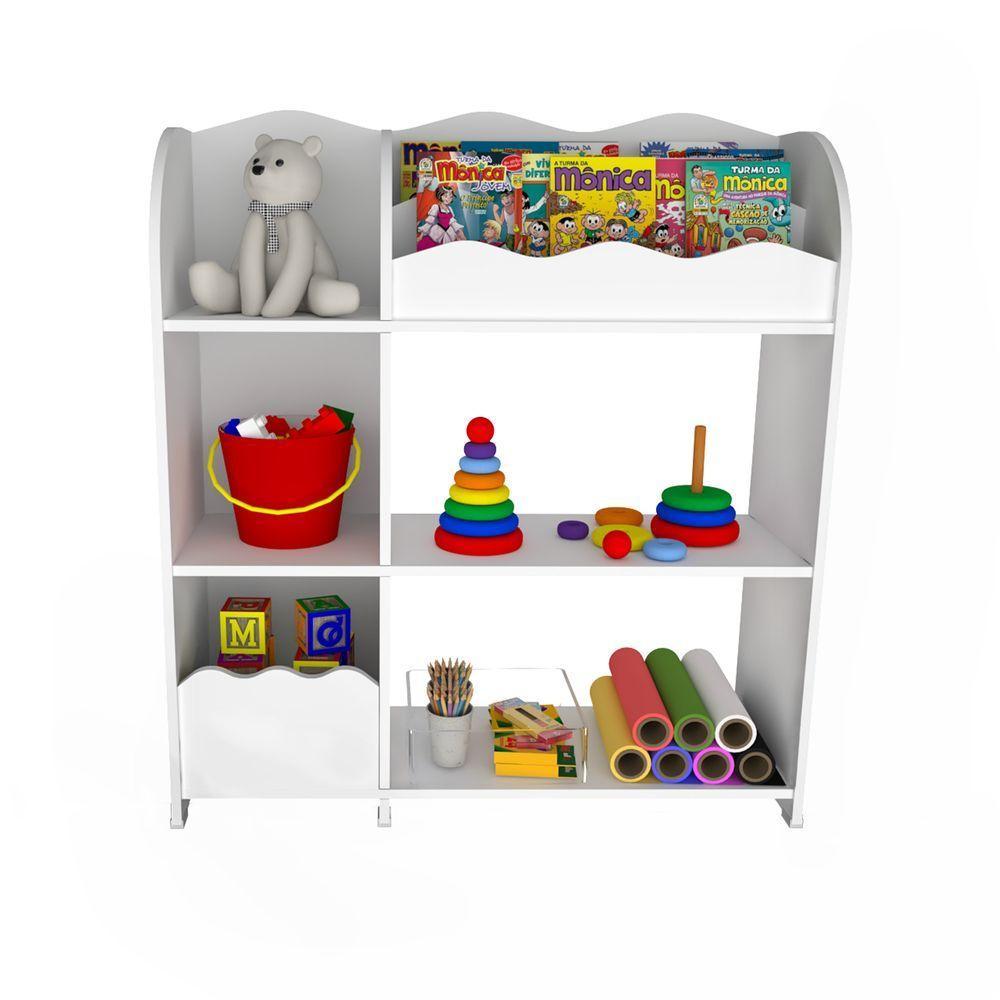 Organizador Brinquedos E Livros Infantil Alejandro 100% Mdf - 4