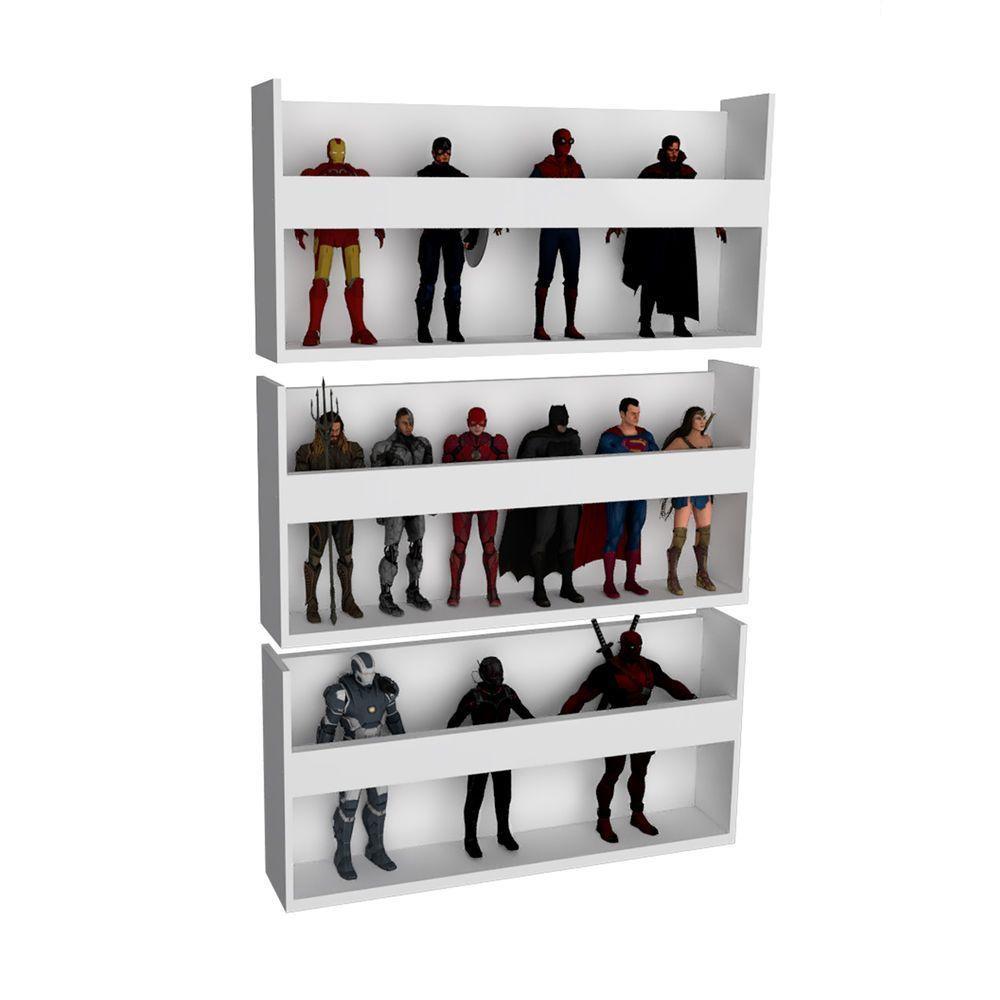 3 Nichos Organizadores De Bonecos 100% Mdf - 1