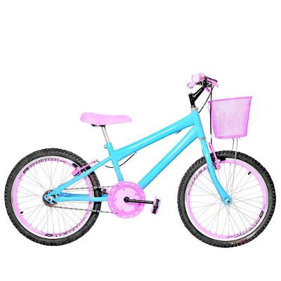 Bicicleta Infantil Aro 20 Aero Cor Azul Claro E Rosa