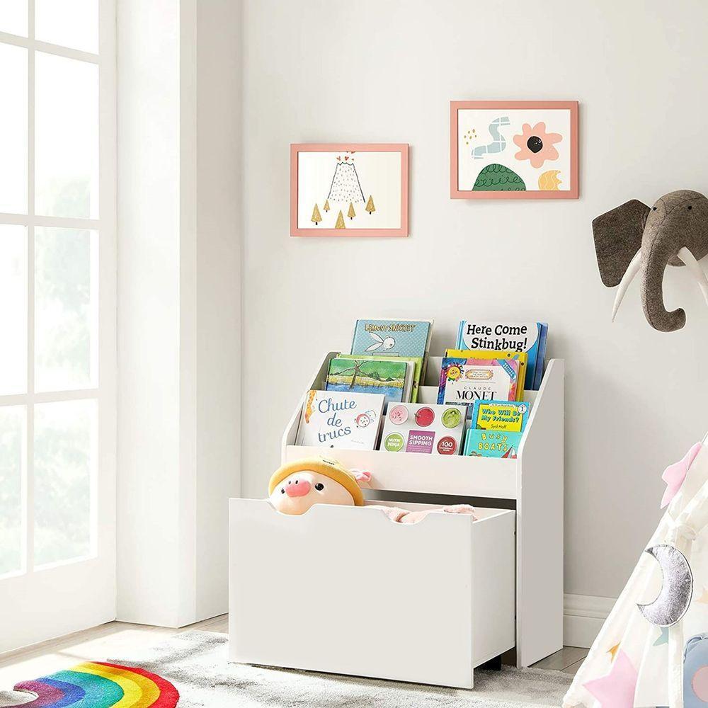 Organizador De Livros Com Baú Infantil Piper 100% Mdf - 1