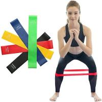 Kit 5 Faixas Elásticas Mini Band Loop Exercicios Fitness Pilates Elasticos - 2