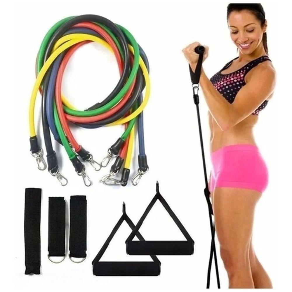 Elásticos Extensores Treino Academia Musculação Pilates Modela Corpo Malhação Jt-003 Lt-011 - 2
