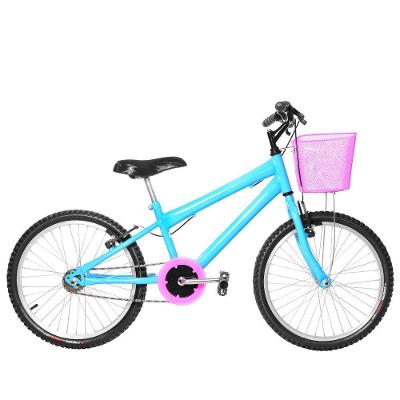 Bicicleta Infantil Feminina Aro 20 Natural Azul Claro