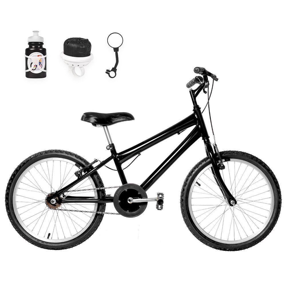 Bicicleta Infantil Masculina Aro 20 Natural+Kit Passeio - 1