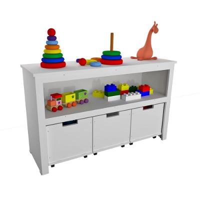 Organizador Infantil Com Baús Atena 100% Mdf Brinquedos