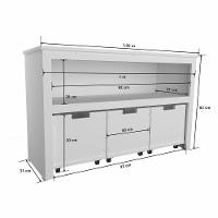 Organizador Infantil Com Baús Atena 100% Mdf Brinquedos - 6