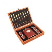 Tabuleiro Xadrez Madeira Dobrável Cantil Bebida Shot Aposta - 7