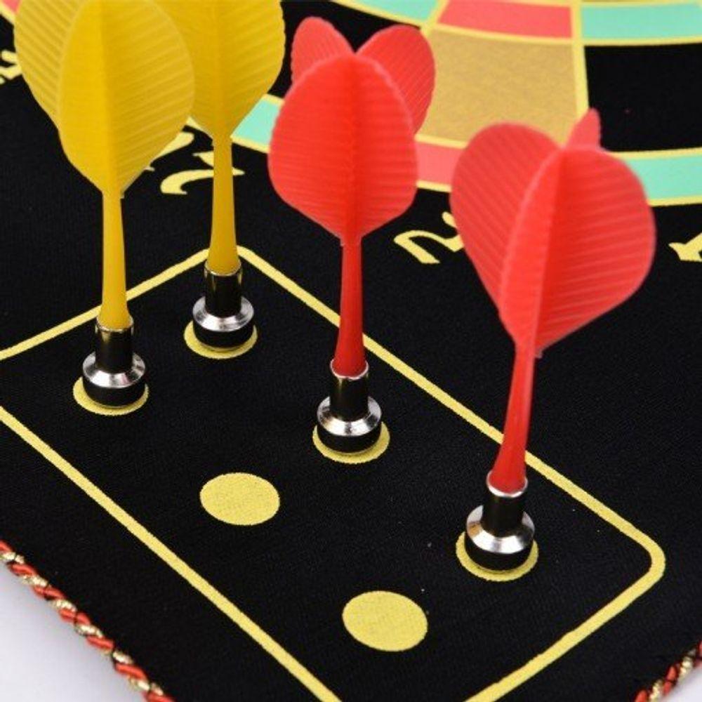 Jogo De Dardos Magnético Grande Dupla Face Tiro Ao Alvo 4 Dardos - 5