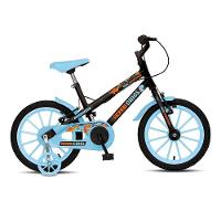 Bicicleta Infantil Aurora Dinos Colli Aro-16C/ Preto/Azul - 1