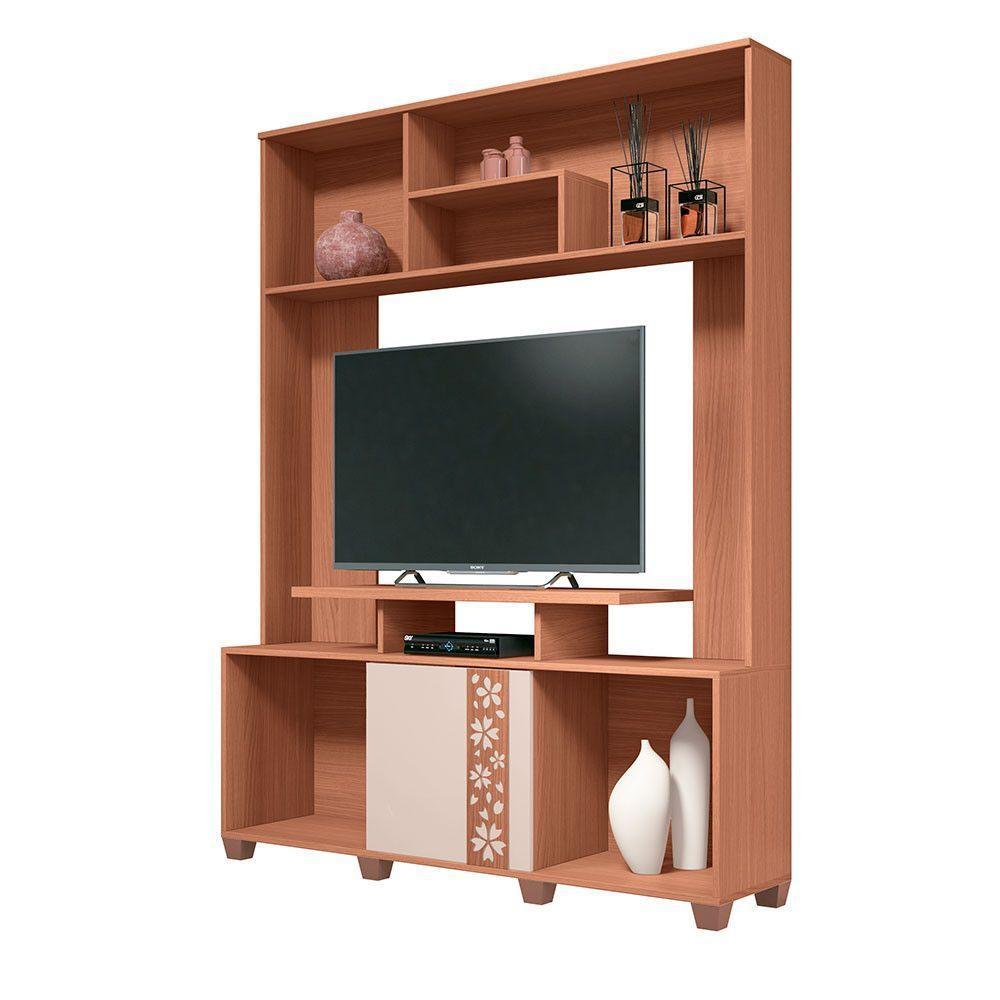 Estante Hb Com Aplique Em Mdf E Mdp De 15 Mm E 25 Mm Milla Nature/off White - 2