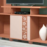 Estante Hb Com Aplique Em Mdf E Mdp De 15 Mm E 25 Mm Milla Nature/off White - 3