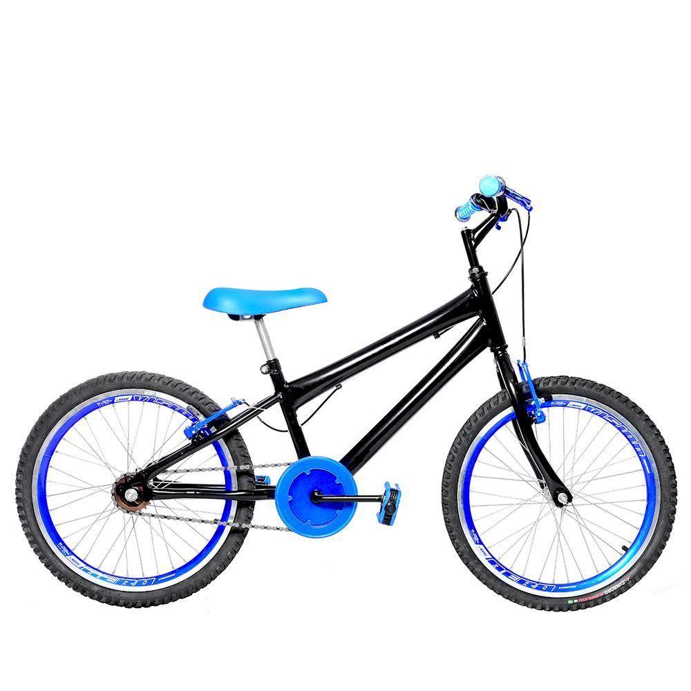 Bicicleta Infantil Masculina Aro 20 Aero Cor Preta E Azul - 1