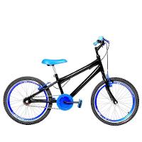 Bicicleta Infantil Masculina Aro 20 Aero Cor Preta E Azul - 1