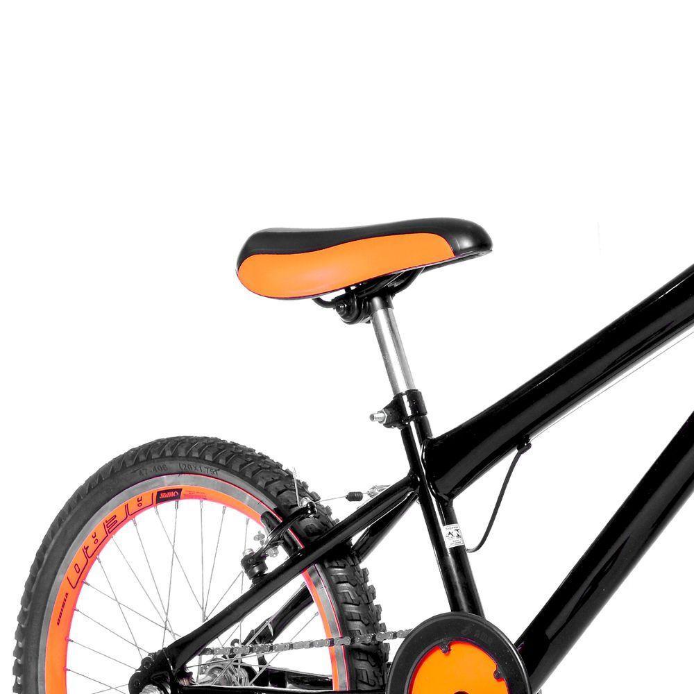 Bicicleta Infantil Aro 20 Aero + Kit Premium Preta E Laranja - 3