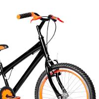 Bicicleta Infantil Aro 20 Aero + Kit Premium Preta E Laranja