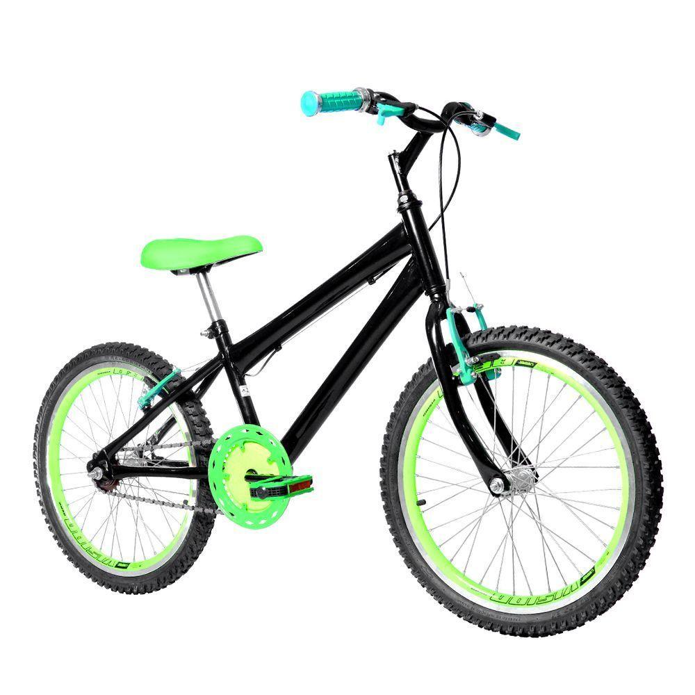 Bicicleta Infantil Aro 20 Aero + Kit Premium Preta E Verde - 7