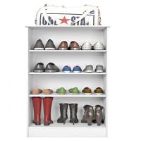 Sapateira Com 2 Portas Branco Brilho Alaska Branco Brilho - 4