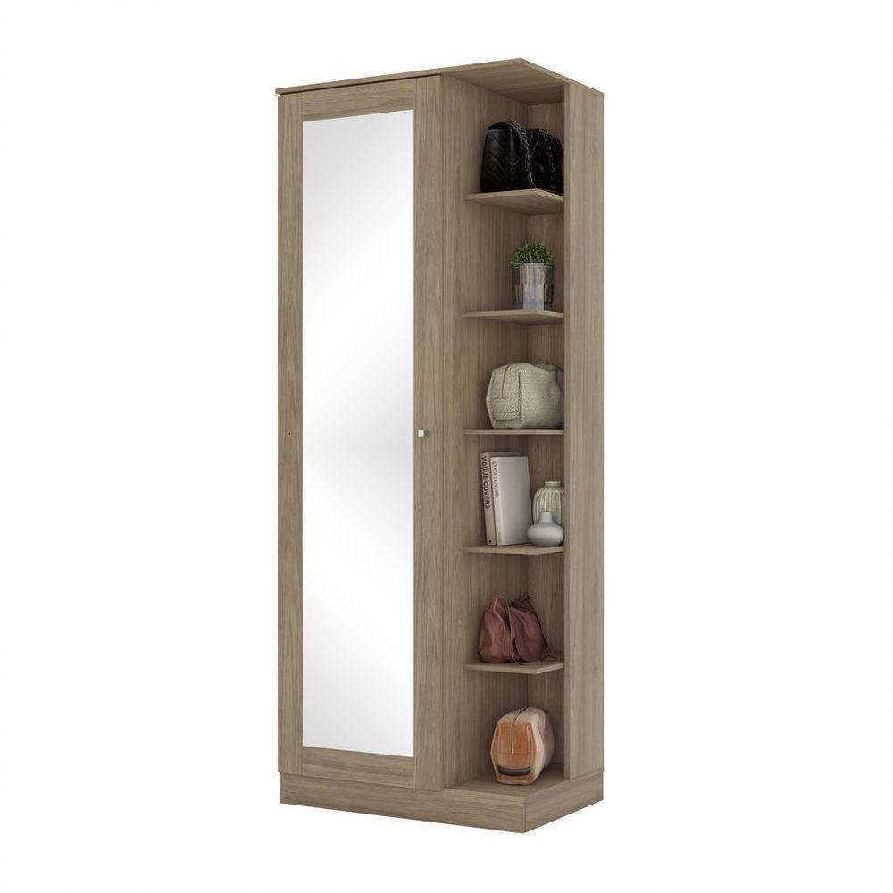 Sapateira 01 Porta Com Espelho 06 Prateleiras Duetto Henn Rústico - 1