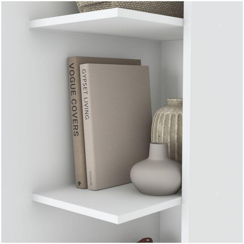 Sapateira 01 Porta Com Espelho 06 Prateleiras Duetto Henn Branco Hp - 3