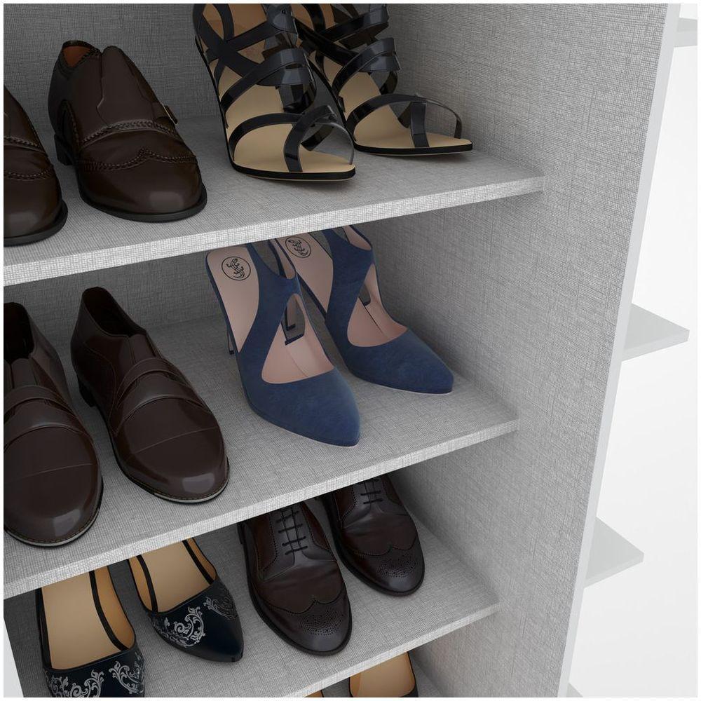 Sapateira 01 Porta Com Espelho 06 Prateleiras Duetto Henn Branco Hp - 4