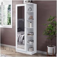 Sapateira 01 Porta Com Espelho 06 Prateleiras Duetto Henn Branco Hp - 2