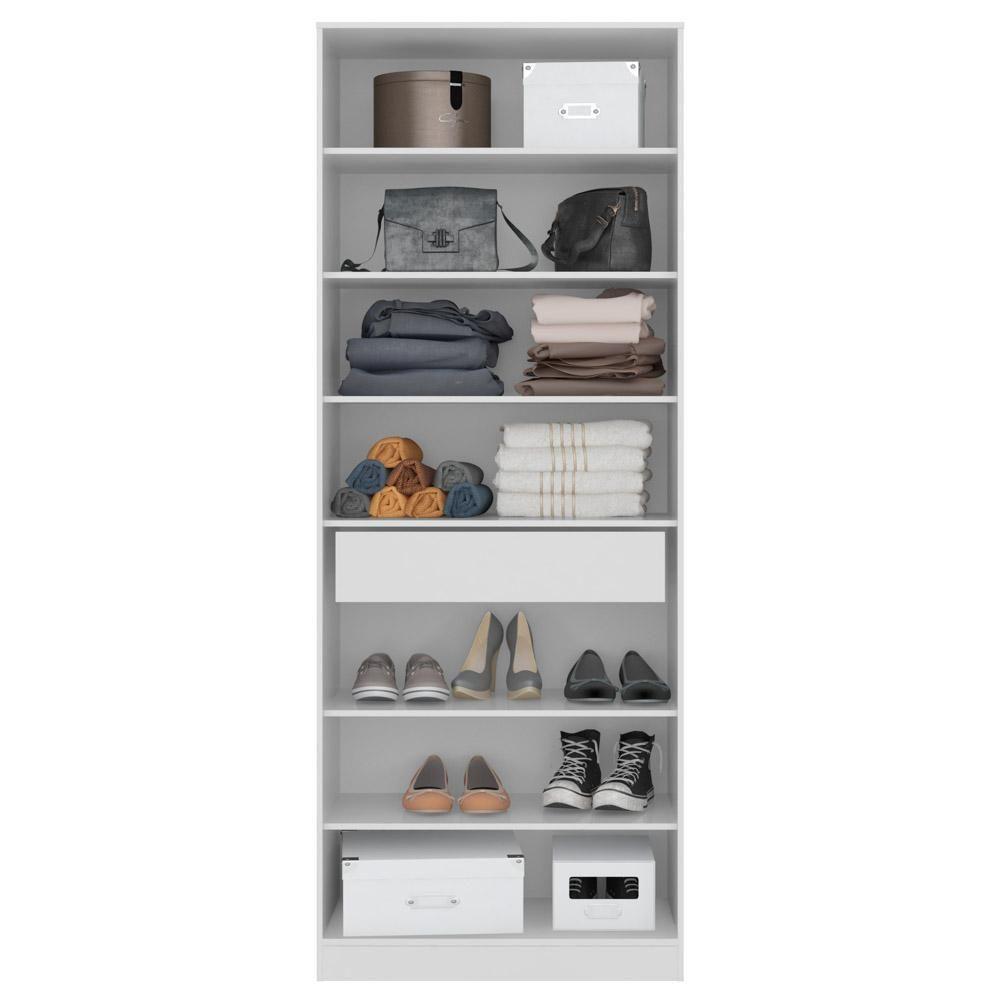 Sapateira 2 Portas Com Espelho 1 Gaveta Grife D02 Branco - 4