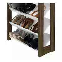 Sapateira Multiuso Closet 8 Prateleiras Az1006 Branco Nogal - 5