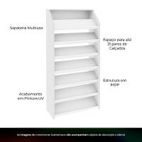 Sapateira Decorativa Para Quarto Sa3403 Mdp Branco - 2