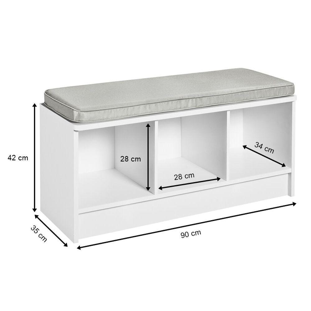 Organizador Sapateira Com Assento Caetana 100% Mdf Sapatos - 2