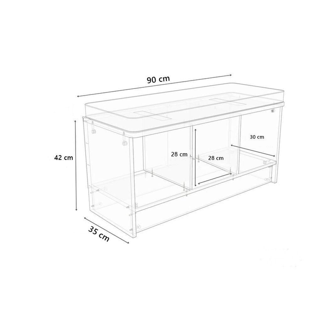 Organizador Sapateira Com Assento Caetana 100% Mdf Sapatos - 3