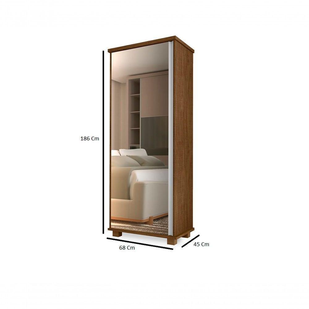 Sapateira Londres Com Espelho Na Porta 5 Prateleira Malbec - 2