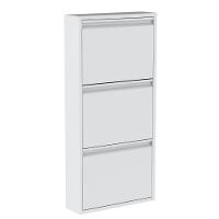 Sapateira De Aço 50 Cm Com 3 Portas Com Abertura Simultânea Na Cor Branca - 3