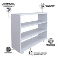 Kit 2 Sapateiras Organizador C/3 Prateleiras Pérola Branco - 7