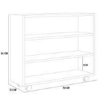 Sapateira Multiuso Organizador Com 03 Prateleiras E Rodizio Pérola L03 Amadeirado - 7